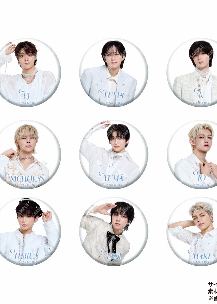 &TEAMCafe缶バッジB:EJ×3、TAKI、K
アクリルバッジ:EJ、TAKI